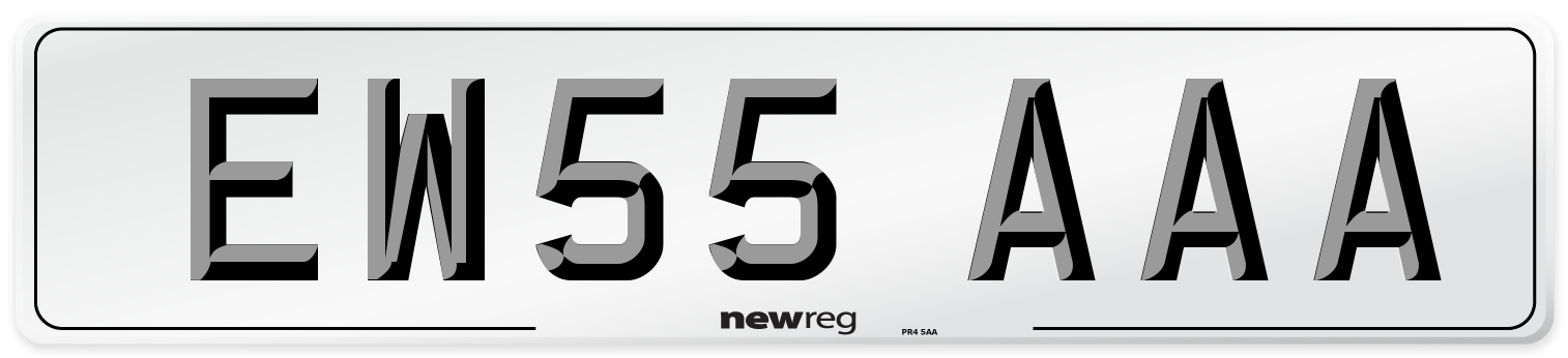 EW55 AAA Number Plate from New Reg